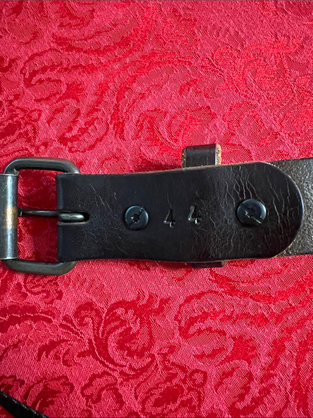 Hanks Belts 100 Year Belt Brown Full Grain Leather Belt Men's Size 44 USA - Picture 3 of 7